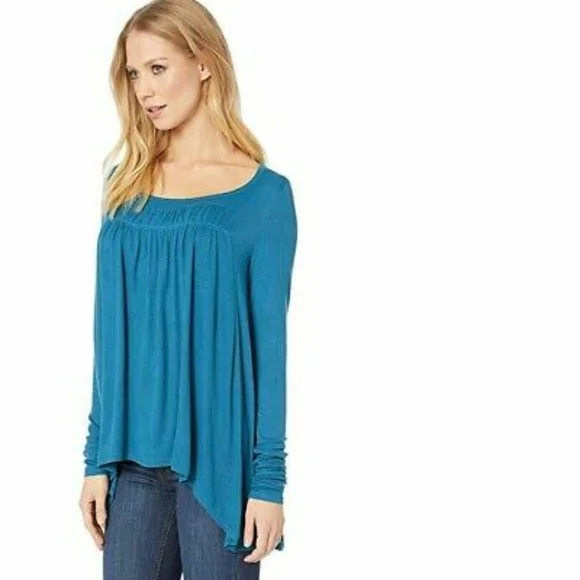 Free People - We The Free Love Valley Tunic Top Aquatic - Picture 3 of 6